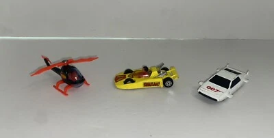 Vintage CORGI JUNIORS Batcopter Shazam! Car James Bond “Sub” Lotus Lot Of 3 Nice - Image 1 of 4