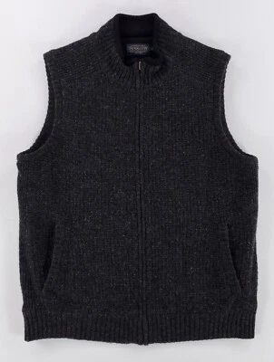 Pendleton 100% Wool Full Zip Sweater Vest Gray Fleece Lined Mens M - Image 1 of 4