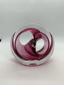 Blown Glass Organic Twist Sculpture Fuschia Pink Teign Valley Glass - Picture 1 of 2