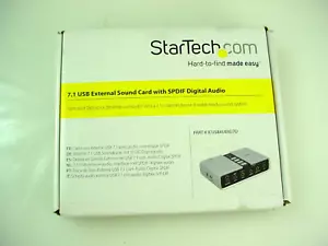 STARTECH.COM 7.1 USB EXTERNAL SOUND CARD SPDIF DIGITAL AUDIO SURROUND SOUND - c - Picture 1 of 7