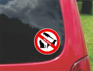 Set of No Pets Warning Sign Sticker Decal Indoor/Outdoor - Picture 1 of 3