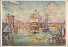 Alte Kunstpostkarte - Paul Signac - Einfahrt in den Hafen von Marseille