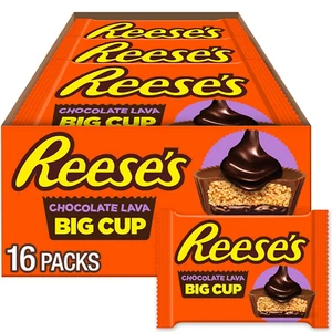 REESE'S Big Cup Chocolate Lava Milk Chocolate Peanut Butter Cups, Candy Packs, 1 - Picture 1 of 8