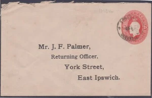 (F176-7) 1928 Australia 2d red KGV PSE to East Ipswich (G) - Picture 1 of 1