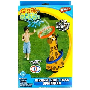 Wham-O Giggle N Splash Giraffe Ring Toss Sprinkler Water Game Kids Boys Girls 3+ - Picture 1 of 3