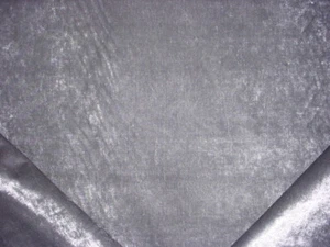 5-3/4Y Fabricut 0253937 Bellagio Steel Brilliant Silver Velvet Upholstery Fabric - Picture 1 of 4