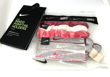 NIKE MIXED PONYTAIL HOLDERS 6PK - LIGHT PINK/PINK/DARK PINK - 100% AUTHENTIC