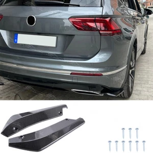 For Volkswagen Tiguan R-Line Carbon Rear Bumper Diffuser Splitter Spats Canards - Picture 1 of 7