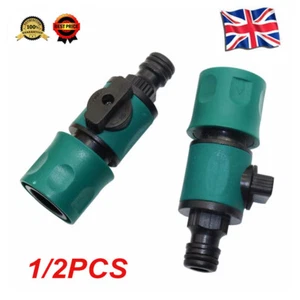 1/2x Garden Hose Pipe In Line Tap Shut On/Off Valve stop valve Connector Adaptor - Picture 1 of 12