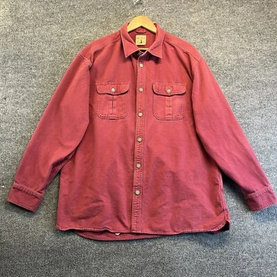 Red Head Shirt Men 2XLT Red Heavyweight Flannel Button up Long Sleeve - Image 1 of 4
