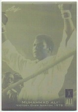 2011 VERY RARE LEAF TRADING CARD MUHAMMAD ALI #22 1OF1 YELLOW PRINTING PLATE