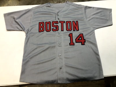Camiseta firmada por Jim Rice de los Medias Rojas de Boston #14 autenticada por la JSA Foto 1 de 4