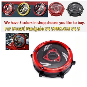 Racing Clear Clutch Cover&Spring Retainer kit for Ducati Panigale V4 S 2018-2023 - Picture 1 of 22