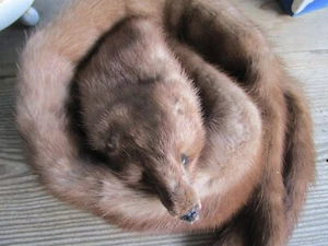 Mink Fur Shawl Stole Wrap Vintage - Picture 1 of 10