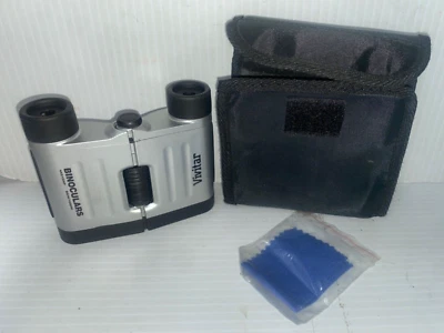 VINTAGE VIVITAR Slim 4x21 DXF Binoculars In Case w/ Cleaning Cloth 88M/1000M - Image 1 of 4