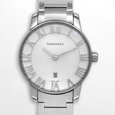 Reloj Tiffany & Co. Atlas Dome Z1800.11.10A21T1382 cuarzo 29 mm esfera blanca acero Foto 1 de 4