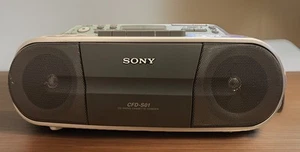 Sony CFD-801 Portable AM/FM Stereo Radio CD Cassette Recorder Mega Bass Boombox - Picture 1 of 7