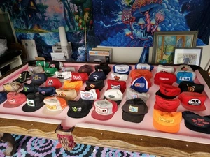 VTG Trucker Hat Lot 45 Mesh Patch Farm Seed Case John Deere Garst MFA Carhartt - Picture 1 of 12