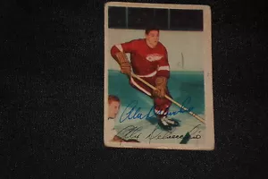 HOF ALEX DELVECCHIO 1953-54 PARKHURST SIGNED AUTOGRAPHED CARD #47 RED WINGS - Picture 1 of 1