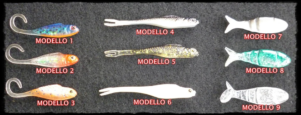 jerk shad esche artificiali in gomma pesca spinning black bass spigola trota - Immagine 1 di 1