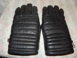 lightly used Soft Leather Black Gloves Size M Unisex - Picture 1 of 2