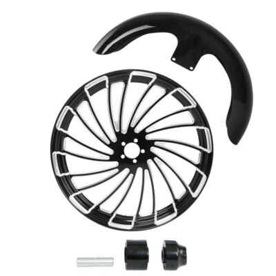 21-дюймовый обод колеса переднего крыла и однодисковая ступица подходят для Harley Road King ABS 08-24 - Изображение 1 из 4
