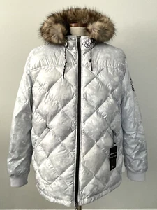 Eddie Bauer Baja East Down 800 Puffer Jacket Coat Sz XL Mens Faux Fur Hood New - Picture 1 of 21