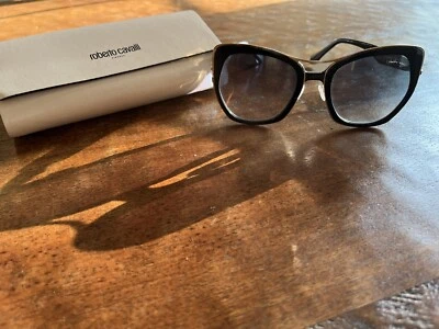 Roberto Cavalli MONTEVERDI RC1093 01C Black Gold Big Sunglasses 55-21-140 1093 - Image 1 of 4