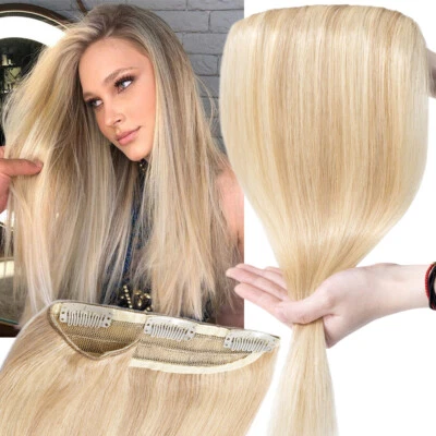 8"-24" Clip Hair Extensions One Piece 100% Real Human Hair Piece Weft 50% OFF - Image 1 of 4