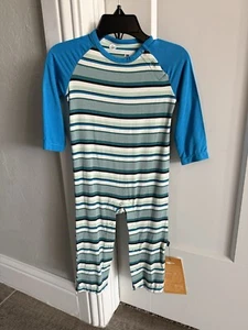 KicKee Pants Long Sleeve Romper in Agriculture Multi Stripe 12-18 Months - Picture 1 of 2