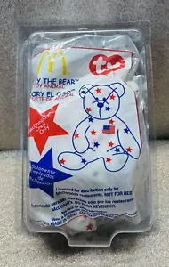 TY BEANIE BABIES McDonald's Crew Only GLORY the Bear w/ International Bear Pin - Picture 1 of 5