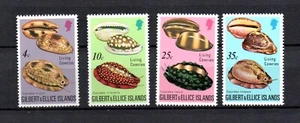 Gilbert & Ellice Islands 1975 set shells/sealife stamps (Michel 236/39) MNH - Imagen 1 de 1