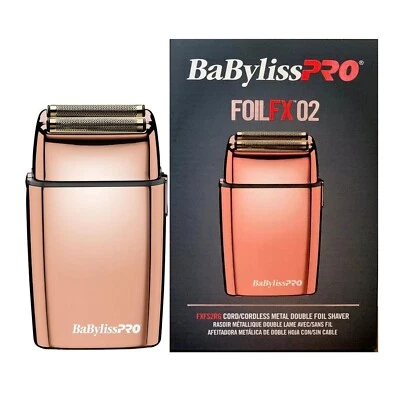 BaByliss PRO Cordless Rose Gold Metal Double Foil Shaver #BB-FXFS2RG - Image 1 of 4