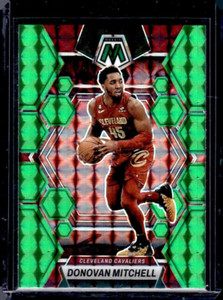 2022-23 Panini Mosaic Basketball #5 Donovan Mitchell Green Mosaic Prizm