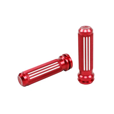 Aluminum Red 1.0'' Handlebar Grips for Harley Road King Road Street Glide 08-UP Foto 1 de 4