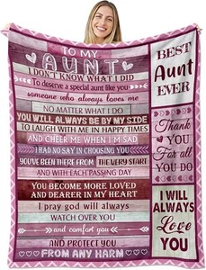 Aunt Gifts Blanket, Best Aunt Ever Gifts, Aunt Birthday Gifts, Gifts for Aunts f - Picture 1 of 7