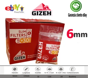 FILTRES GIZEH SLIM BANDE 6 MM filtres 120/30 virgules filtre 20 sacs - Photo 1 sur 1