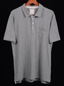 Billy Reid Green Melange Cotton Blend Lightweight Casual S/S Polo Shirt XXL - Picture 1 of 7