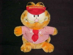 9 Zoll Garfield McDonalds Mitarbeiter Plüschtier aus Dakin 1981 selten - Bild 1 von 3