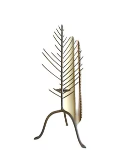 Candelabro de pilar en forma de pluma de metal bronce frotado con aceite de 15 1/2" - Imagen 1 de 5