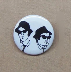 Jake & Elwood Blues 1.25" Button Blues Brothers repro Belushi Aykroyd dibujos animados - Imagen 1 de 3