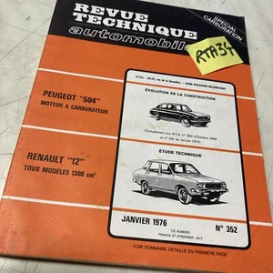 Renault 12 R12 1300cc L LN TL TN TR TS manuel Revue Technique Automobile RTA - Imagen 1 de 9