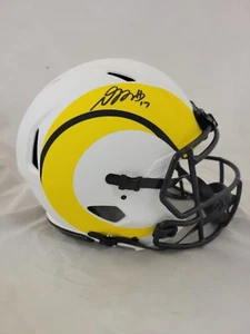 DAVANTE ADAMS SIGNED LA RAMS F/S LUNAR ECLIPSE SPEED AUTHENTIC HELMET BECKETT QR - Picture 1 of 4