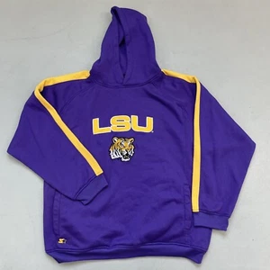 VTG Y2k LSU Tigers Hoodie 2XL Purple And Gold Starter - Picture 1 of 9