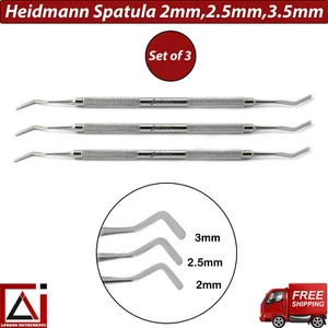 Heidemann Spatulas Set of 3 For Composite Placement & Contouring Plastic Filling - Picture 1 of 5
