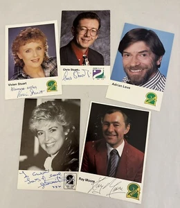 5 X Radio Two Publicity Cards DJ's - 4 HAND SIGNED SEE DETAILS - Picture 1 of 1