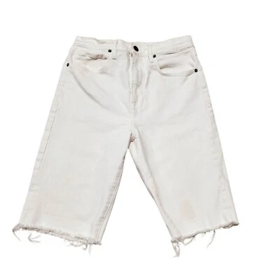 Pantalones cortos de mezclilla blancos Frame Le vintage para mujer talla 28 dobladillo crudo informales Foto 1 de 4