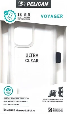Pelican Voyager Case and Holster - Samsung Galaxy S24 Ultra- Clear - Image 1 of 3