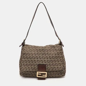 Fendi Brown Zucca Canvas and Leather Mama Forever Shoulder Bag - Picture 1 of 9