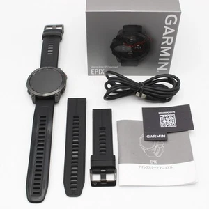 Garmin Epix Sapphire Carbon Gray DLC Ti/Black Smartwatch 0100258215 - Photo 1 sur 12